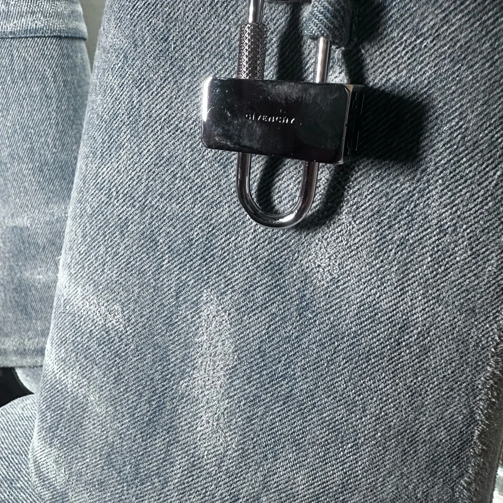 Givenchy Blue Denim Boots with Silver Lock - Picture 2 of 5